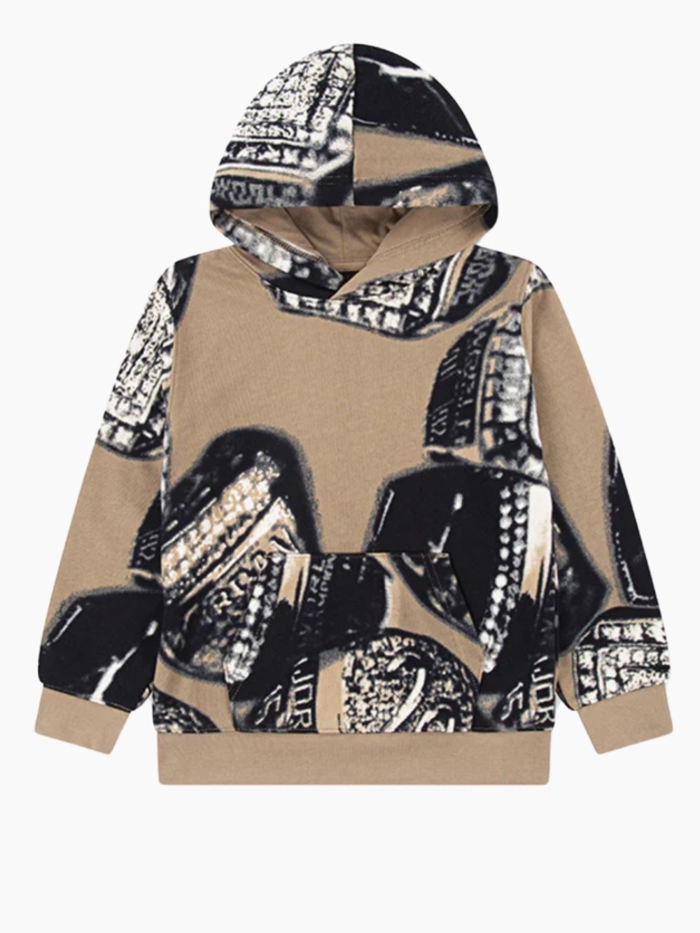 Nike Jordan MVP All-Over Print Hoodie in Desert Camo Kids M